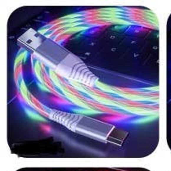 Braided Phone Charger Cable Multicolor - Picture 1 of 2